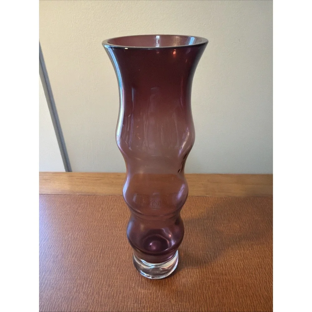 Vintage Mid Century Modern Aseda Sweden Glass Vase